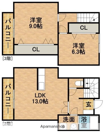 静岡県浜松市中央区佐藤２ 浜松駅 2LDK アパート 賃貸物件詳細