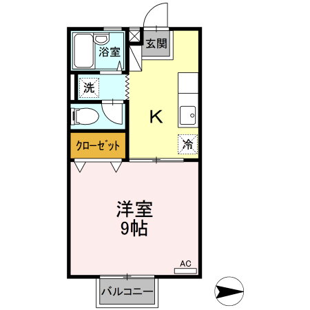 福島県郡山市大槻町字堀切西 1K アパート 賃貸物件詳細