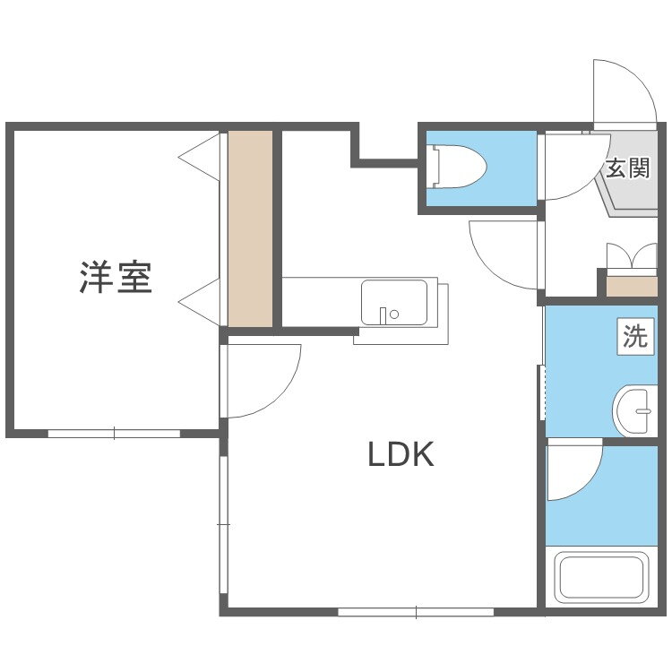 北海道札幌市中央区南二十二条西９ 東屯田通駅 1LDK マンション 賃貸物件詳細