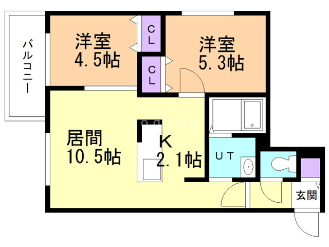 北海道札幌市西区発寒五条６ 発寒南駅 2LDK マンション 賃貸物件詳細