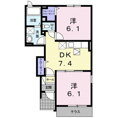 福岡県うきは市吉井町生葉 筑後吉井駅 2DK アパート 賃貸物件詳細