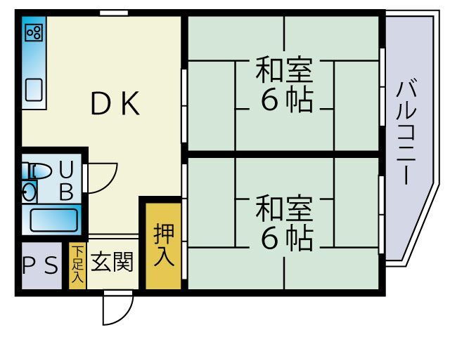 福岡県福岡市博多区東比恵２ 東比恵駅 2DK マンション 賃貸物件詳細