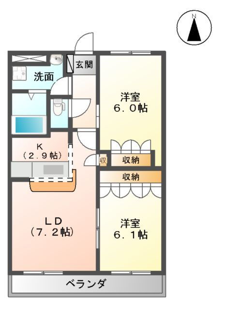 埼玉県本庄市北堀 本庄駅 2LDK アパート 賃貸物件詳細