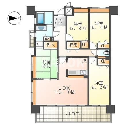 福岡県福岡市東区筥松４ 貝塚駅 4LDK マンション 賃貸物件詳細