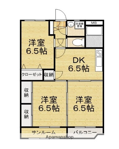 フーテール 3階 3DK 賃貸物件詳細