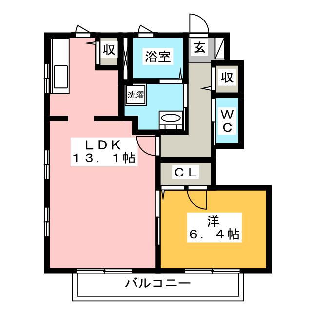 岐阜県大垣市久瀬川町２ 1LDK アパート 賃貸物件詳細