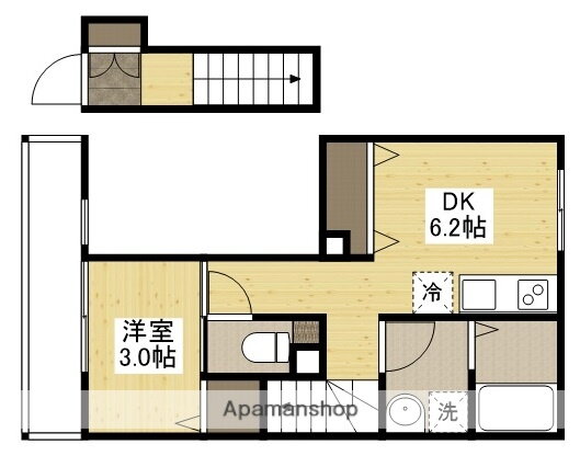 広島県広島市南区皆実町６ 皆実町六丁目駅 1DK アパート 賃貸物件詳細