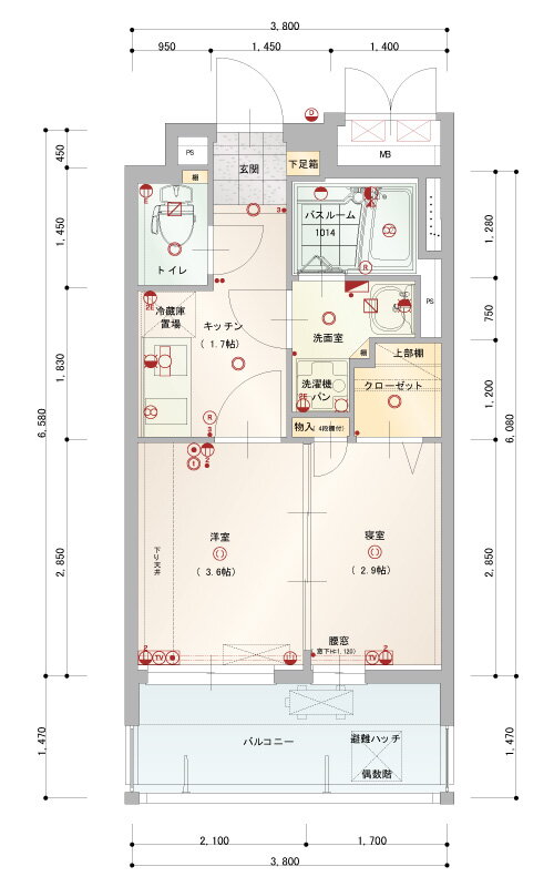 福岡県福岡市中央区荒戸１ 大濠公園駅 2K マンション 賃貸物件詳細