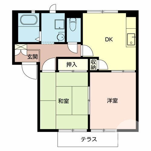 大阪府堺市中区深井清水町 深井駅 2DK アパート 賃貸物件詳細