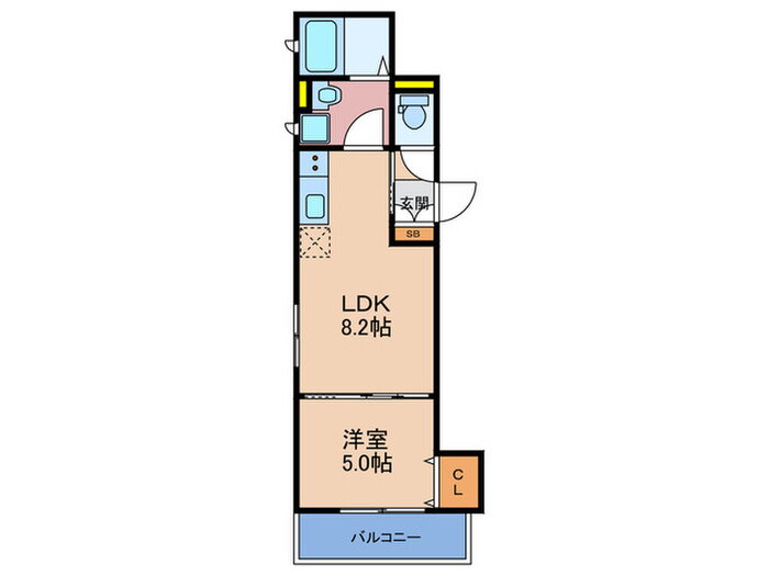 クリエオーレ長橋 2階 1LDK 賃貸物件詳細