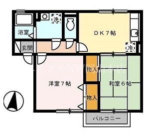岡山県岡山市北区撫川 庭瀬駅 2DK アパート 賃貸物件詳細