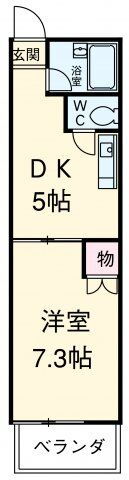 愛知県西尾市緑町４ 桜町前駅 1DK アパート 賃貸物件詳細
