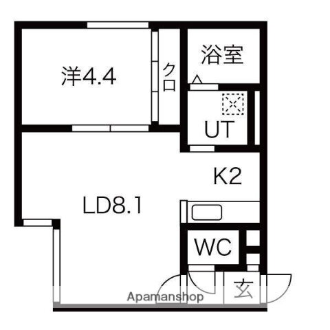 北海道恵庭市文京町４ 恵庭駅 1LDK アパート 賃貸物件詳細