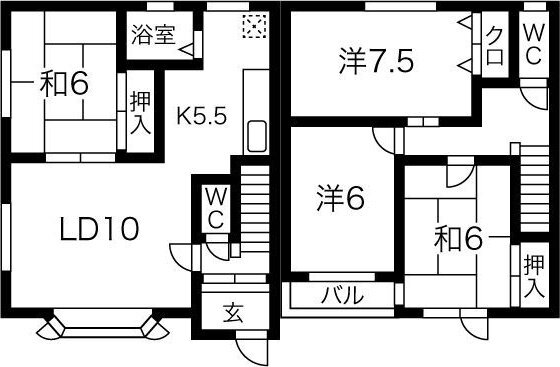 北海道札幌市白石区菊水上町四条２ 苗穂駅 4LDK 一戸建て 賃貸物件詳細