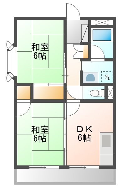 サンコウ舞松原２ 2階 2DK 賃貸物件詳細