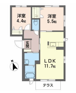 福島県郡山市大町２ 郡山駅 2LDK アパート 賃貸物件詳細