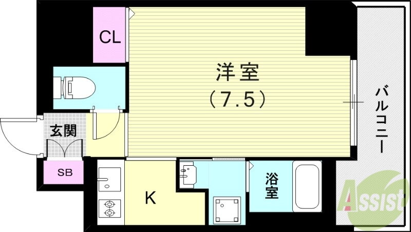 兵庫県神戸市兵庫区三川口町２ 兵庫駅 1K マンション 賃貸物件詳細