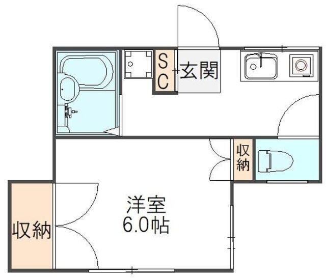 コーポカネマツ 2階 1K 賃貸物件詳細