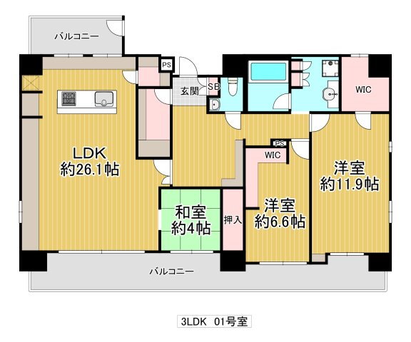 大阪府大阪市中央区玉造１ 玉造駅 3LDK マンション 賃貸物件詳細