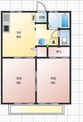 山梨県中巨摩郡昭和町西条 国母駅 2DK アパート 賃貸物件詳細