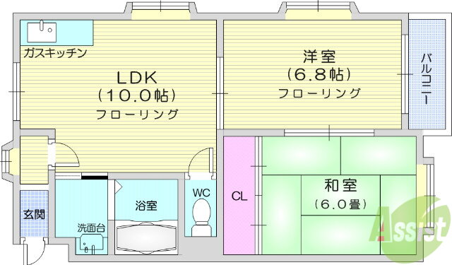 宮城県仙台市若林区遠見塚１ 薬師堂駅 2LDK アパート 賃貸物件詳細