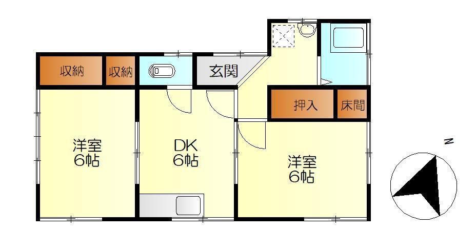 広島県呉市阿賀北６ 安芸阿賀駅 2DK アパート 賃貸物件詳細