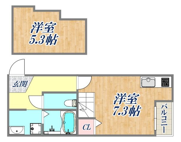 兵庫県尼崎市大島３ 武庫川駅 ワンルーム アパート 賃貸物件詳細