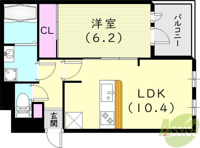 兵庫県尼崎市今福２ 杭瀬駅 1LDK アパート 賃貸物件詳細