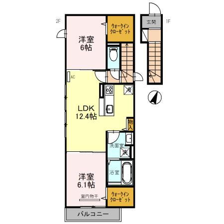 大阪府東大阪市柏田西１ ＪＲ長瀬駅 2LDK アパート 賃貸物件詳細