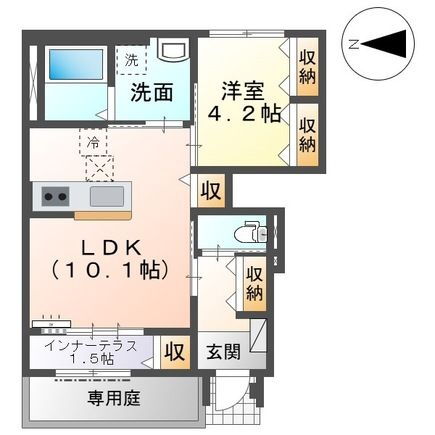 愛知県一宮市小信中島字東鵯平 奥町駅 1LDK アパート 賃貸物件詳細