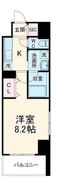 Ｃｅｎｔｒａｌ　Ｓ　砂山町 7階 1K 賃貸物件詳細