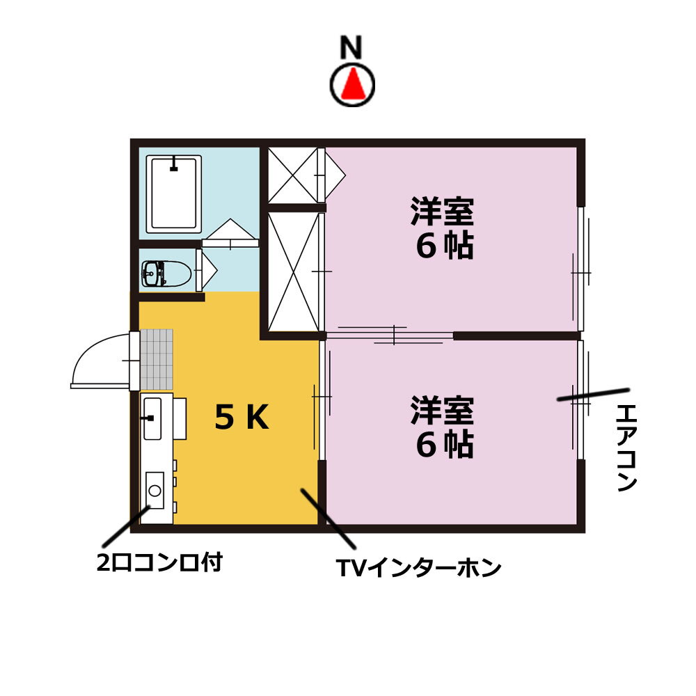 岡山県岡山市北区楢津 備前一宮駅 2DK アパート 賃貸物件詳細