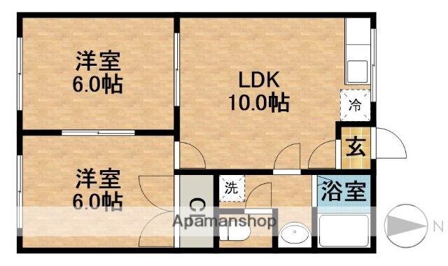 リバティＩ 1階 2LDK 賃貸物件詳細