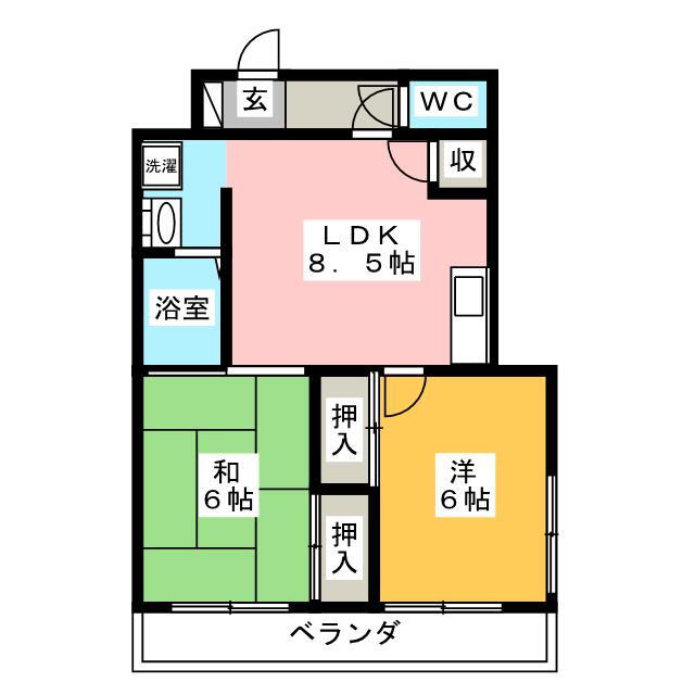 第５ママダビル 4階 2LDK 賃貸物件詳細