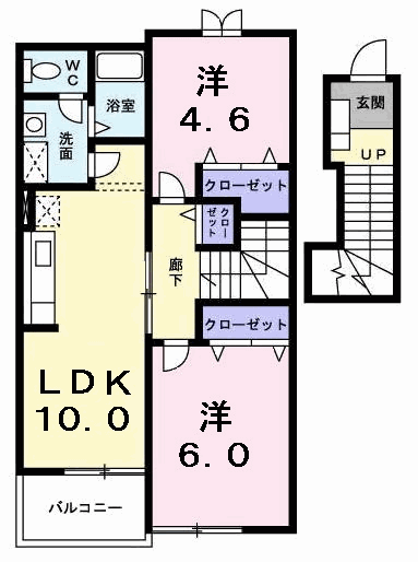 岩手県奥州市水沢真城字垣ノ内 水沢駅 2LDK アパート 賃貸物件詳細