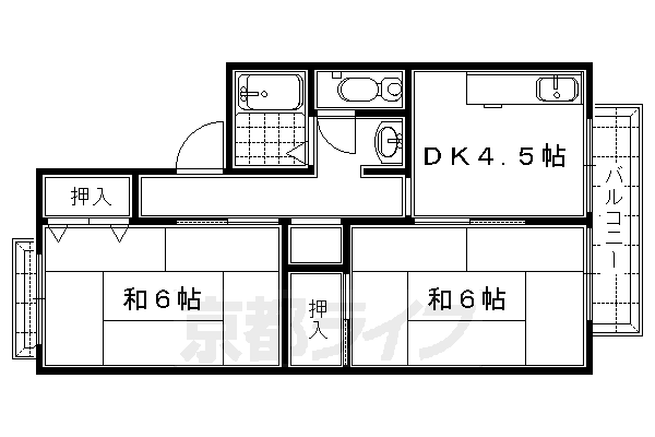 京都府京都市南区吉祥院西ノ庄西中町 西大路駅 2DK アパート 賃貸物件詳細
