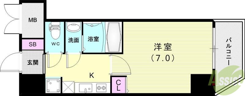 兵庫県神戸市兵庫区湊町３ 神戸駅 1K マンション 賃貸物件詳細