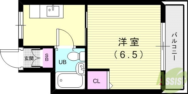 兵庫県神戸市灘区友田町３ 六甲道駅 1K マンション 賃貸物件詳細