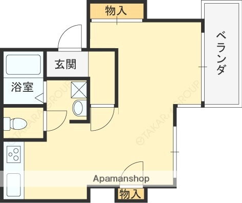 シャトー北野 5階 ワンルーム 賃貸物件詳細