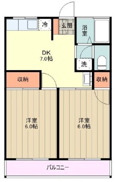 東京都国分寺市高木町３ 国立駅 2DK アパート 賃貸物件詳細