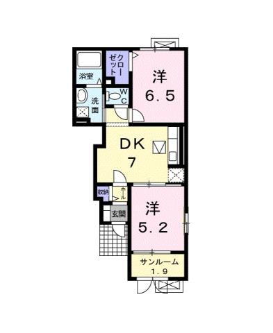 富山県滑川市高塚 滑川駅 2DK アパート 賃貸物件詳細
