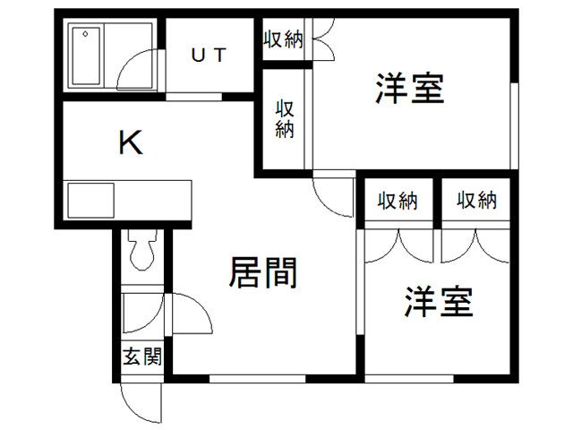 北海道旭川市神楽三条９ 2LDK アパート 賃貸物件詳細