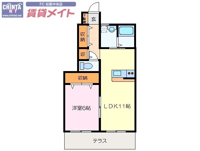 三重県松阪市久保町 徳和駅 1LDK アパート 賃貸物件詳細