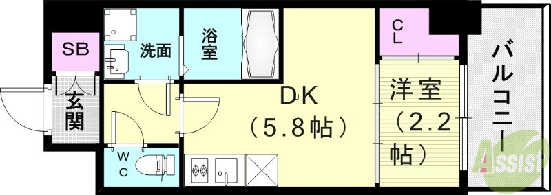 兵庫県神戸市兵庫区西多聞通２ 高速神戸駅 1DK マンション 賃貸物件詳細