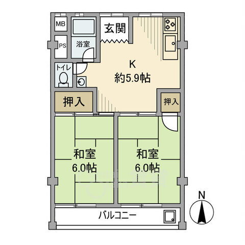 大阪府箕面市箕面６ 箕面駅 2K マンション 賃貸物件詳細