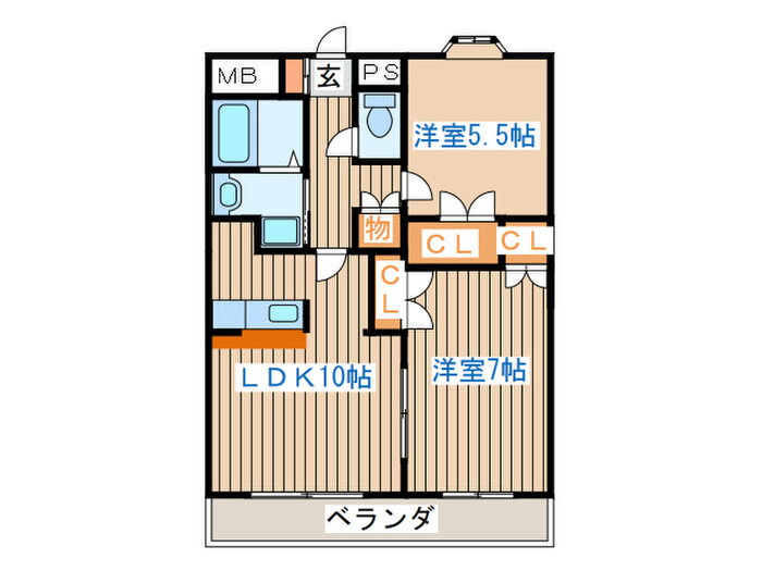 宮城県名取市増田２ 名取駅 2LDK マンション 賃貸物件詳細