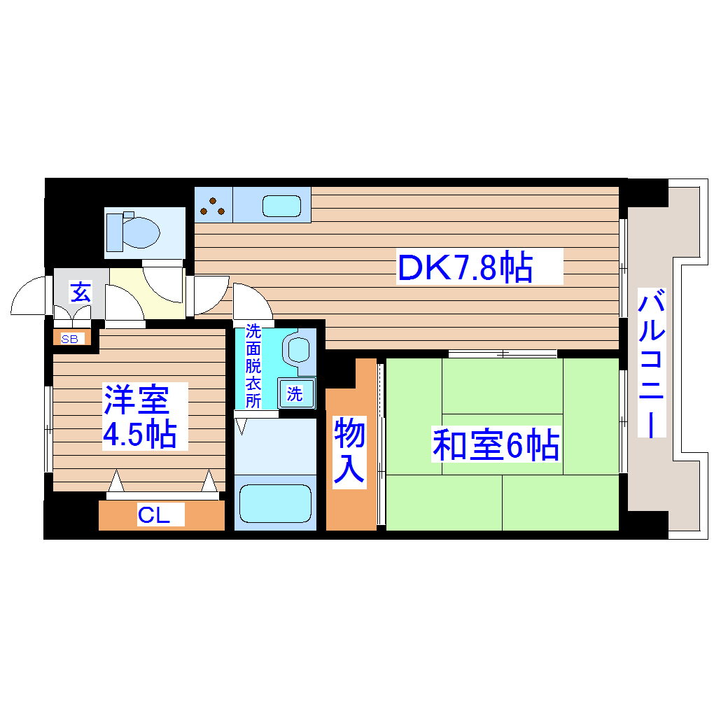 宮城県仙台市若林区荒町 愛宕橋駅 2DK マンション 賃貸物件詳細