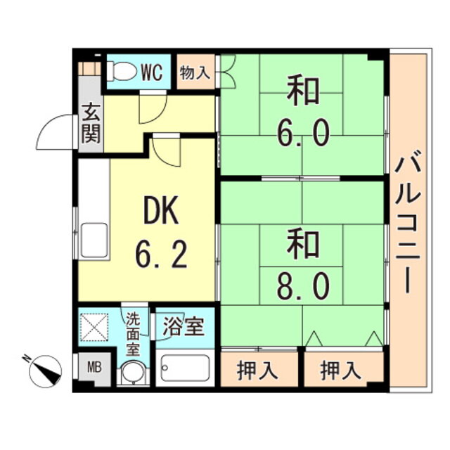 兵庫県神戸市兵庫区荒田町３ 湊川公園駅 2DK マンション 賃貸物件詳細