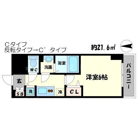 大阪府大阪市福島区野田３ 玉川駅 1K マンション 賃貸物件詳細