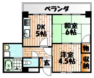 プラスワンビル 3階 2DK 賃貸物件詳細